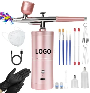 Factory Custom 48PSI Airbrush Spray Gun Nail Art Airbrush Makeup Paint Machine 0.3mm Nozzle Airbrush Kit for Cake Decoration