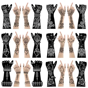 Factory Custom Henna Tattoo Sticker Tattoo Template Tattoo Stencil Temporary for Man and Woman