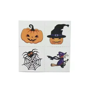 Factory Customized Halloween Design Pumpkin Witch Tattoo Stickers Ghost Body Arm Shoulder Art Cartoon Stickers