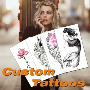Factory Customized OEM High Quality Long Lasting Washable Men Women Body Makeup Sticker Buy Custom Temporary Tattoos Waterproof