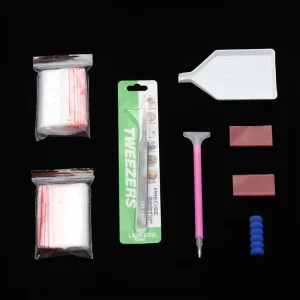 Factory Diamond Painting Tool Kit for Adults Mosaic Diamond Embroidery Multi-use Accessories Tweezers and Ziplock Bags