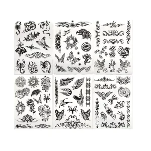 Factory Direct Custom PVC Temporary Waterproof Tattoo Printing Adhesive Sticker Different Types MOQ 100pcs