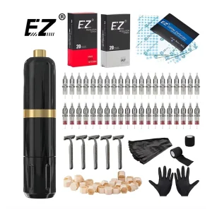 Factory Direct EZ Tattoo Nano X Professional Revolution Cartridge Complete Starter Tattoo Machine Kit Tattoo Pen Machine Set