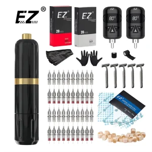 Factory Direct EZ Tattoo Nano X Tattoo Kit Set Professional Complete Rotary Tattoo Pen Machine Set
