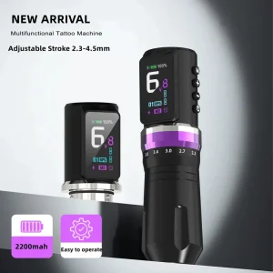 Factory Direct Professional LED Display Battery Wireless Rotary Tattoo Machine Pen