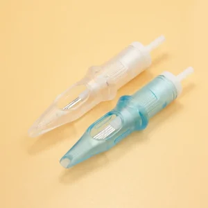Factory Direct Sale Tattoo Cartridge Needle With Film Light Blue Transparent Shell High Quality Tattoo Needle OEM Accept Custom
