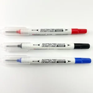 Factory Direct Sales 2mm Long Head Permanent Markers Deep Hole Pen Round Toe Brush Tip Long Nib Almost Any Surface