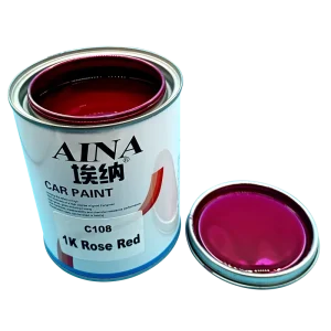 Factory Direct Sales C108 Rose Red Convenience Single Component Acrylic Car Paint Spray High Gloss Adhesion Support Free
