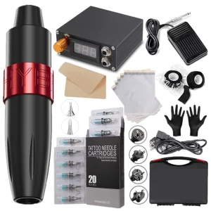 Factory Direct Selling Professional Tattoo Full Set Tattoo Machine with Power Supply Beginner Training Tattoo Gun Set