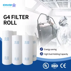 Factory Direct Supply G4 Ceiling Filter Roll High Temperature Resistant for Spray Booth Vehicle Paint Booth Upper Filter