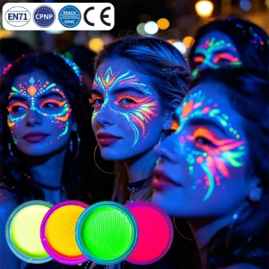 Factory Direct Supply Water Activated Face Paint Palette Professional Body Art Makeup for Festival Cosplay Halloween Carnival