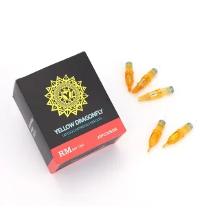 Factory Disposable 0.3mm Yellow Dragonfly I Tattoo Needles Custom 08Rl Cartridges