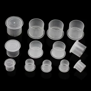 Factory Disposable Plastic Transparent Ink Cup Holder 1000pcs Pack 8*10mm Eco Friendly Permanent Makeup Pigment Cup