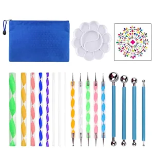 Factory Dotting Tools Stencil Acrylic Rollers 19Pcs Mandala Dotting Kit for Rock Painting, Drawing & Drafting