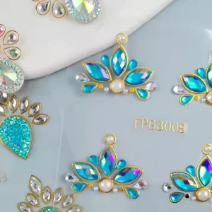 Factory Gold Stamping Rhinestone Face Jewels Sticker with Eyebrow Crystal Resin Tattoo