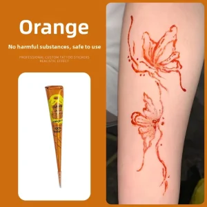 Factory Hand-Painted Cream Shake Tattoo Stickers for Milk Henna Jagua Juice Colorful Jagua Juice Tattoo