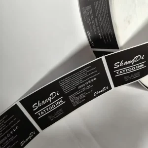 Factory Hot Stamping Custom Decals for Tattoo Ink Cosmetic Bottle Wrap Around Packaging Labels