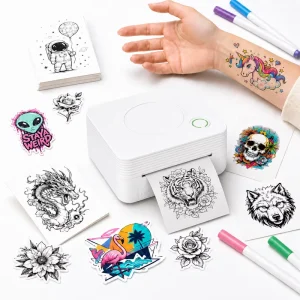 Factory OEM Bluetooth Temporary Tattoo Maker Kit Inkless Thermal Printer for Kids DIY Party Gifts
