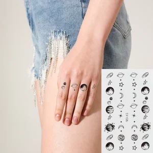 Factory OEM Factory Rose Butterfly Black White Finger Temporary Tattoos Luxury Hand Body Art Fake Temporary Tattoo
