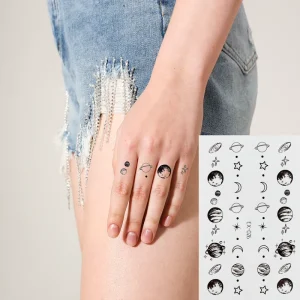 Factory OEM Factory Rose Butterfly Black White Finger Temporary Tattoos Luxury Hand Body Art Fake Temporary Tattoo