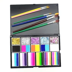 Factory Outlet Fashion Hot Selling Makeup Body Painting Paint with Brush Scallion Gel Painting Set Makeup Kit