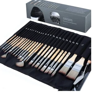 Factory Price 25pcs Artist Paint Brush Set Watercolor Oil Painting Artist Brush Set