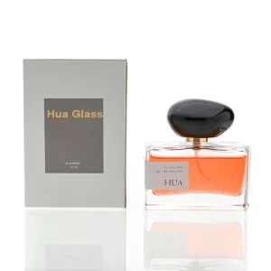 Factory Price 30ml 50ml 100ml Empty Glass Perfume Bottle with Black Pebble Shape Cap