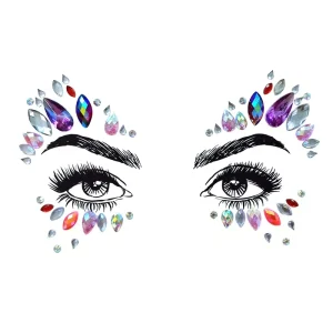 Factory Price Custom Dazzling Face Gem Stickers Tattoo Sticker Face Gems