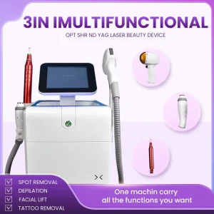 Factory Price Multifunction 3in1 Rf Nd Yag Tattoo Removal Diode Laser 808nm Picosecond Hair Removal Equipment