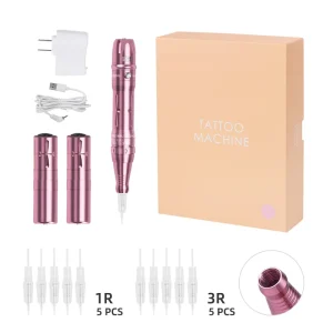Factory Price OEM Eyebrow Machine with 2pcs Batteries Wireless Rotary Microblading Permanent Make up Eyebrow Tattoo Machine