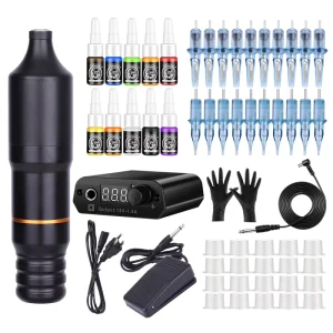 Factory Professional Tattoo Pen Tattoo Machine Set With Power Supply New Tattoo Kit