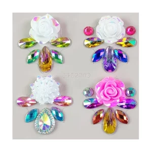 Factory Rhinestone Gem Face Jewels Sticker Eyebrow Crystal Makeup Face Gem Resin Tattoo Sticker