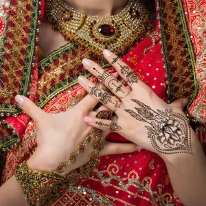 Factory Sexy Waterproof Temporary Red Dark Brown White Henna Tattoo Sticker Long Lasting Body Art Paper