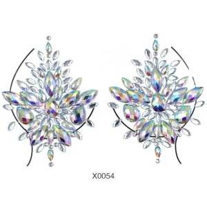 Factory Stock Tattoo Stickers Self Adhesive Nipple Pasties Rhinestone Custom Pasties Crystal Nipple Pasties Sexy Nipple Cover