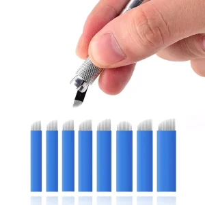 Factory Supplies Medical Grade Stainless Steel PCD Disposable PMU Microblading Blade Needles for Permanent Makeup Practice