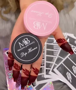 Factory Supply Liquid Cream Henna Dip Paste Black Maroon Red for Hands & Feet Custom Label Body Paint for Muslims