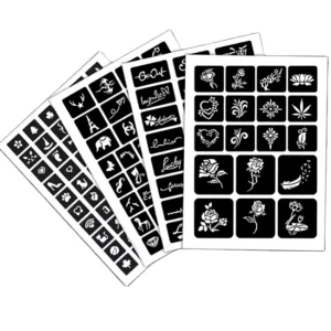 Factory Supply Plastic Stencil Sets Henna Tattoo Stencil Tattoos Templates