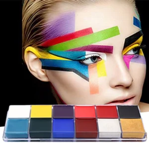Professional 12-Color Vegan Body and Face Paint Set Safe Ingredients for Festival Parties Quality Stencils Makeup