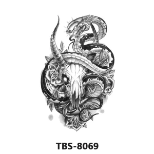 Factory TBS Series Fashionable Waterproof Paper Temporary Tattoo Stickers Herbal Ink Non Toxic Anhydrous Customized 14 Day Keep