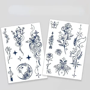 Fake Temporary Waterproof Tattoo Custom Design Semi Permanent Tattoo Stickers for Women Girls