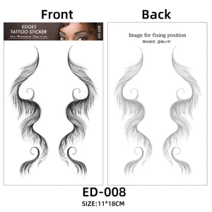 Fashion Edge Tattoos Featuring Minimalist Unique Designs for Trendy Temporary Applications Edge Tattoo Stickers