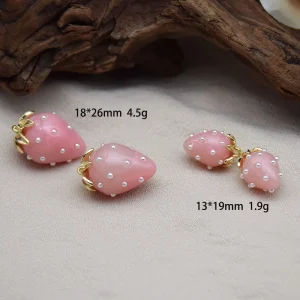 Fashion Jewelry Accessories Irregular Shaped Resin Fruit Shaped Pendant Jewelry Pieces DIY Handmade Resin Jewelry Accessories