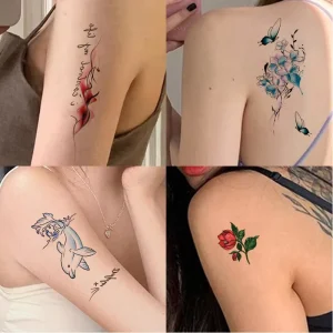 Fashion Sexy Girls Flower Oem Hand Temporary Custom Body Tattoo Stickers