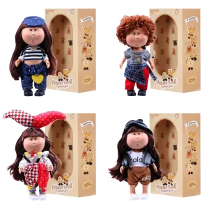Fashion Streetwear Potato Doll Multiple Stylish Outfits Dress up Doll Long Curly Hair Collectible Toy Custom Box for Girls Gift