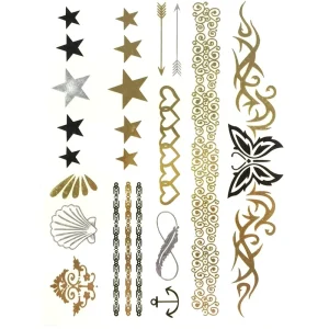 Fashion Temporary Body Decoration Fake Tattoos Stickers Art Collection Party Tatoo Sticker Hand Neck Wrist Cover up Set