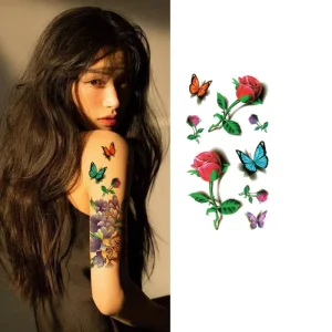 Fashion Waterproof Custom Body Sticker Tattoo Stickers for Women Temporary Custom Body Art