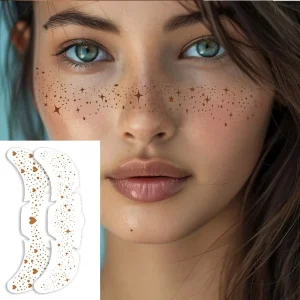 Fashionable Freckles Tattoo Sticker Electric Syllables Ball Temporary Body Application For Parties Face Makeup Gilding