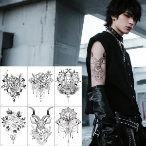 Fashionable Full Sleeve White Paper Tattoo Stickers-Customized Temporary Tattoos with Easy Apply Water Transfer Technology