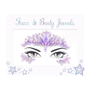 Fashionable Self-Adhesive Crystal Body Jewel Sticker Temporary Tattoo Sexy Style for Ladies Party Festivals White Paper