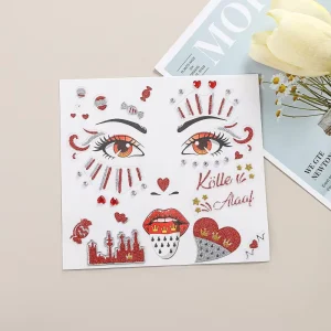 Fashionable Self Adhesive Sticker Temporary Tattoo Sexy Style for Ladies Party Festivals Body Use Customized Color Size